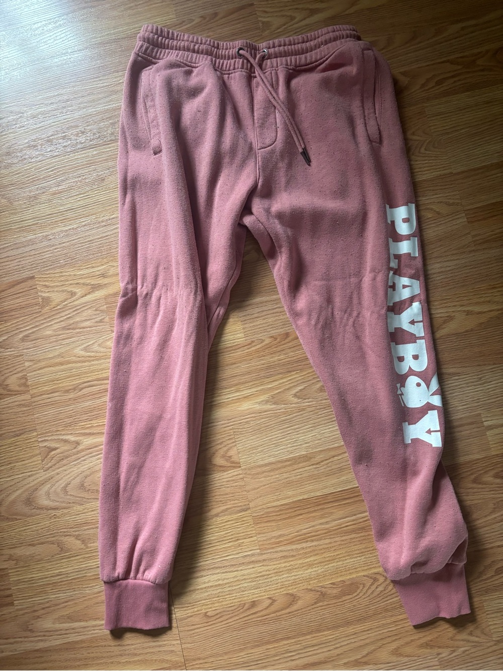 Playboy Pink Joggers Men's Medium – Vintage Streetwear Lounge Pants EUC
